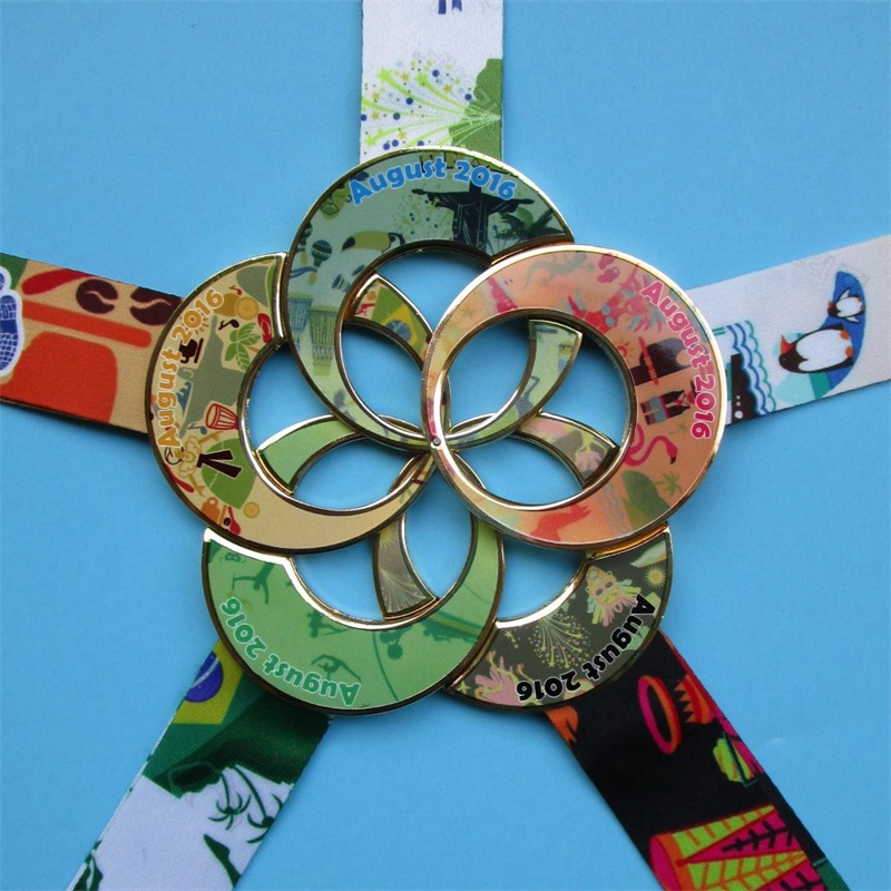 Linthals medaille aangepaste ontwerp printen metalen combinatie medailles souvenir