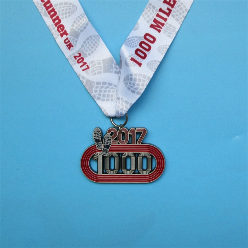 Fabrikant Aangepaste hoogwaardige metalen 3D -marathon Sportmedaille