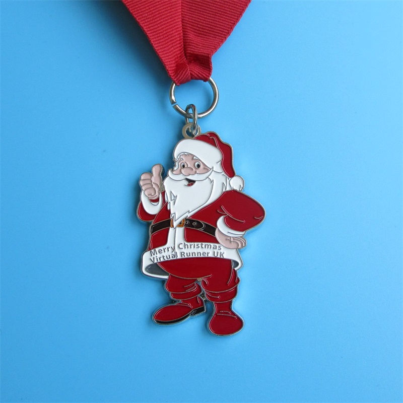 Gratis professioneel ontwerp kerstmetaal cadeau sneeuwman medaillon hanger sportmedaille