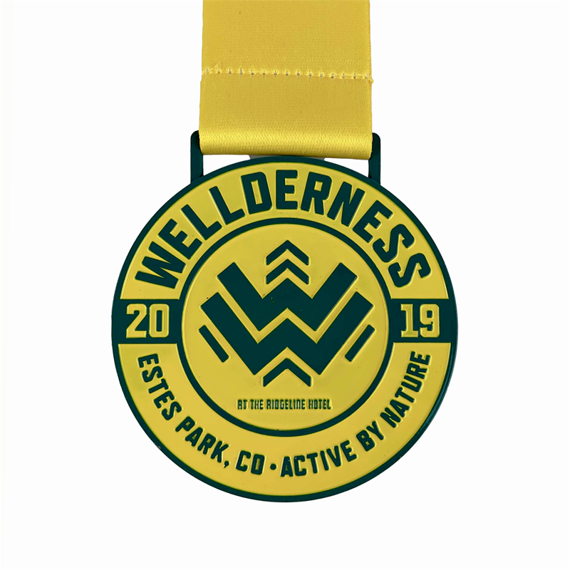 3D Gold Metal Award Marathon Running Sport Medal Color Spray Medal UV Print Medals