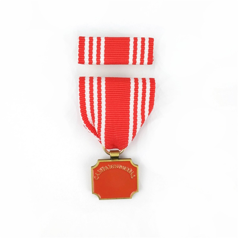 Harde email Pin Medallion Die gegoten metalen badge 3D -activiteitsmedailles en awards Honoremedailles met kort lint