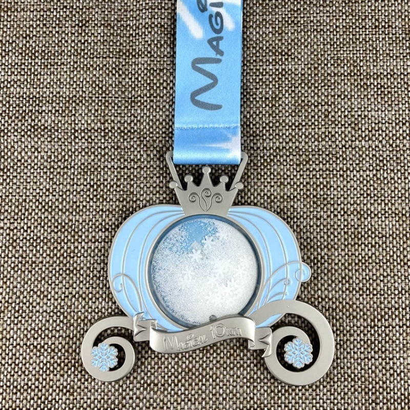 Aangepaste sportmedailles Racemedaille Acryl Medaille Winnaar Medailles Pompoenrunmedailles met gesublimeerd lint