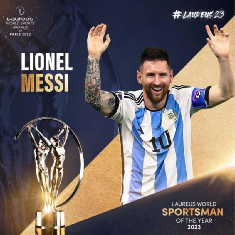 Lionel Messi wint een andere Lawrence Award